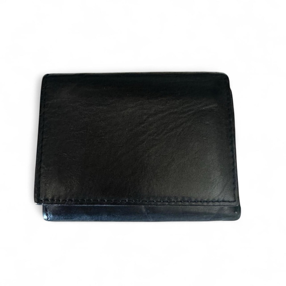 Fossil black leather trifold wallet